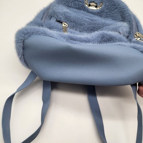 BIOWORLD X STITCH Disney Fuzzy Blue Mini Backpack - Picture 3 of 9